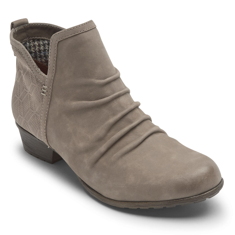 Rockport Singapore Womens Boots - Cobb Hill Gratasha 2 Panel Grey - XF3984127